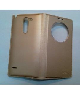 کیف هوشمند فلیپ کاوری گوشی ال جی مدل G3 جی تری - کیفیت درجه یک - درب پشت چرمی - مشکی و طلایی G3 جی تری